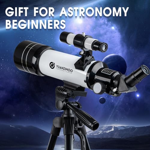 YUANZIMOO 70mm Telescope with Tripod and Carrying Bag Black