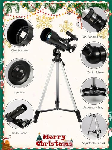 Free Soldier 70mm Aperture Astronomy Telescope with Remote and Tripod