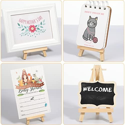 Yalikop 40 Pack 5 Inch Mini Wood Easel Stand