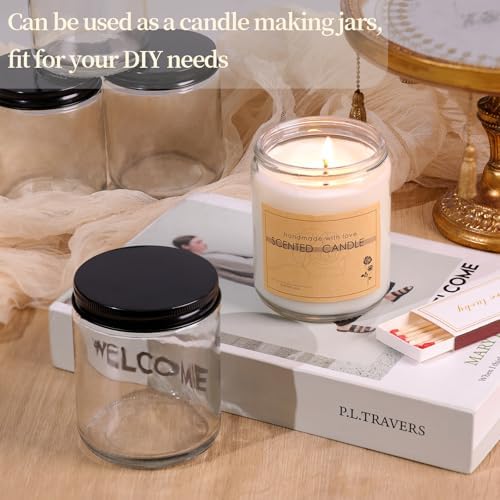HAVITI 12-Piece Candle Jar Set with Lids and Wicks