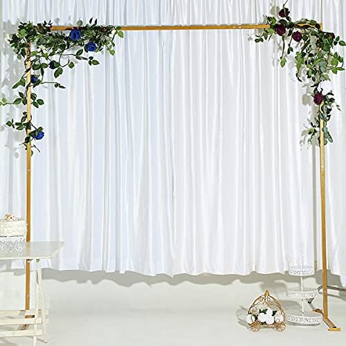 BalsaCircle 8 Foot Gold Metal Square Backdrop Stand Arch