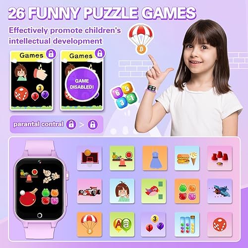 Vakzovy Kids Smart Watch with HD Camera and 26 Games