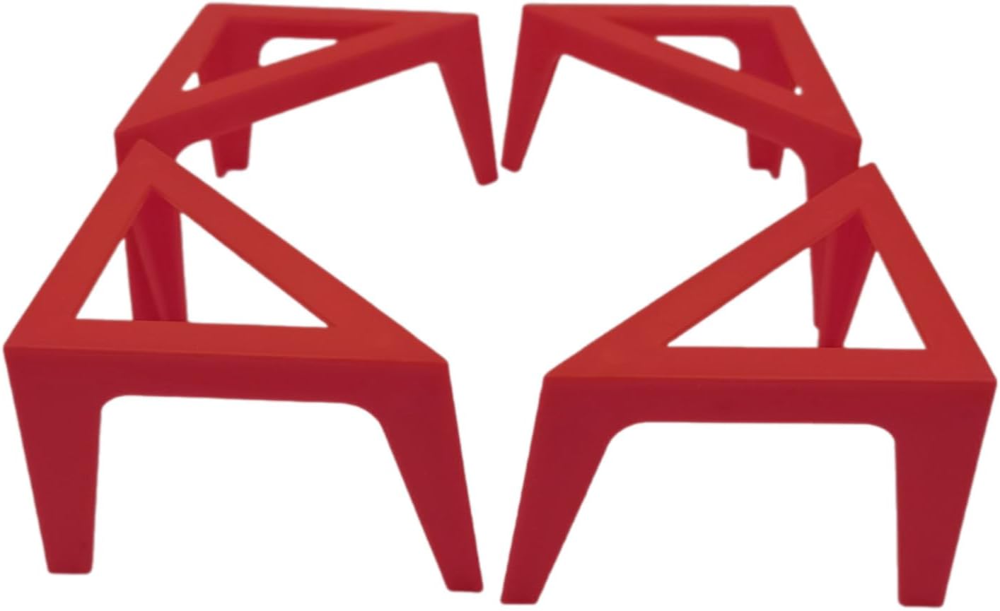 4PCS Plastic Canvas Stands for Fluid Acrylic Pouring Paints - Red