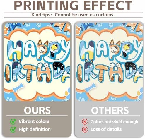 72x43 Inch Cartoon Blue Birthday Backdrop for Kids Photo Booth Props
