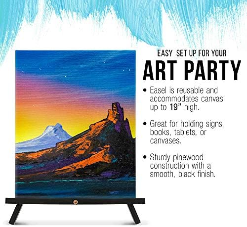 US Art Supply 20 inch Black Wood Easel 2 Pack
