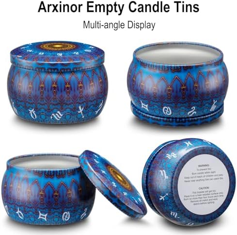 Arxinor 45 oz Candle Tins 28 Patterns 28 Pcs