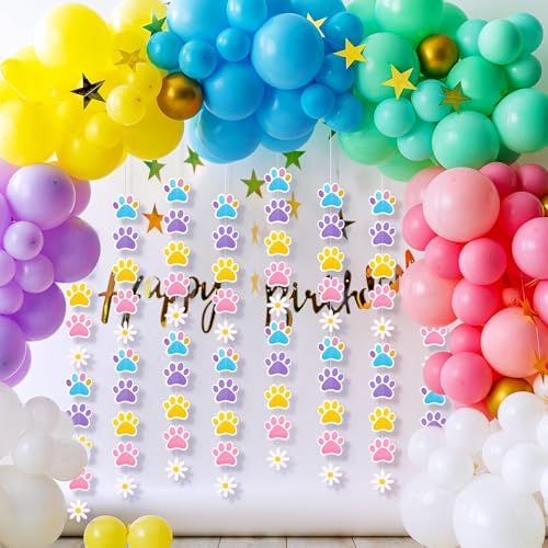 8-Pack Blue Dog Birthday Decorations for Parties