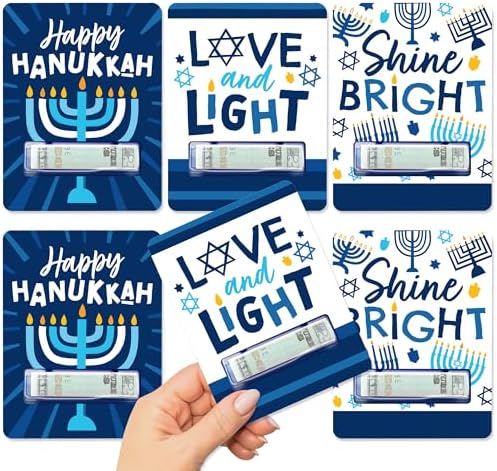 Big Dot of Happiness Hanukkah Menorah Money Holder Gift Set of 6