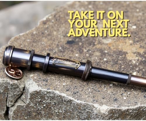 Antique Brass Pirate Spyglass Telescope with Leather Case