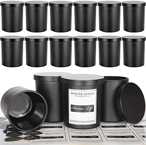 Creahaus 10oz 16 Pack Candle Jars with Metal Lids