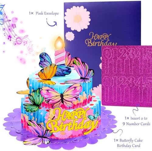 Airpark 3D Pop Up Birthday Card with LED Light and Music