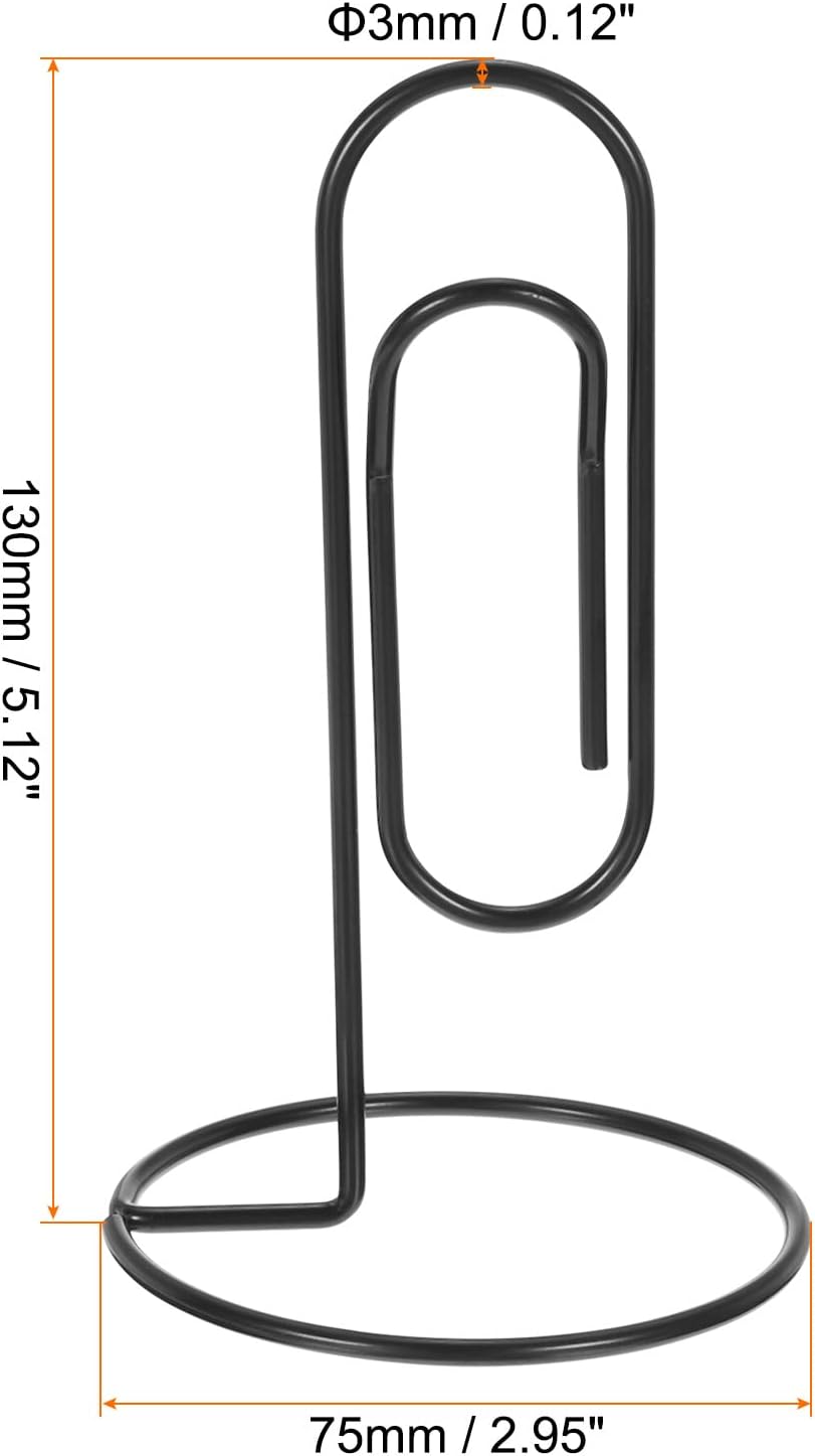PATIKIL Place Card Holder 2 Pack Black Metal Memo Clip Stand
