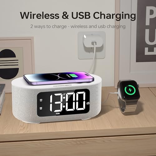 JALL Smart Alarm Clock with Bluetooth Speaker and Nightlight