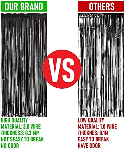 Dazzle Bright 2 Pack Black Backdrop Curtains