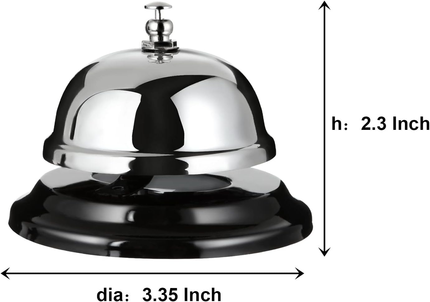 QTLCOHD 12 Pack Call Bell 335 Inch Diameter Metal Anti-Rust