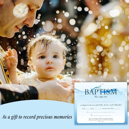 Baptism Certificates 25 pcs 8x10 Inch Baby Dedication Awards
