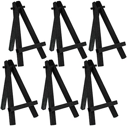 US Art Supply 5 Mini Easel 6 Pack Black