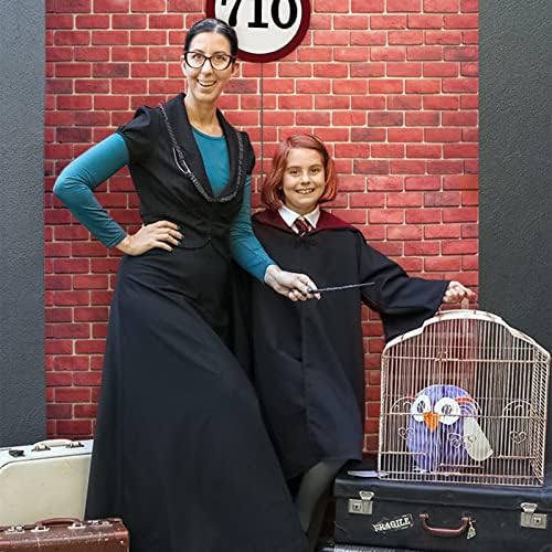 Red Brick Wall Party Backdrop with Door Numbers