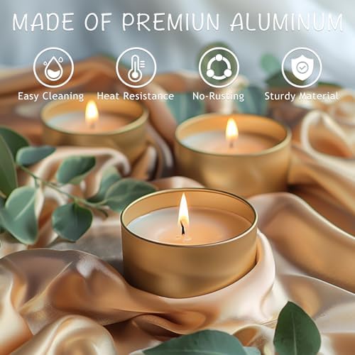 SUPMIND 48 Pack Candle Tins for Candle Making