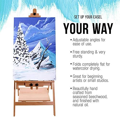 US Art Supply Large Adjustable H-Frame Easel