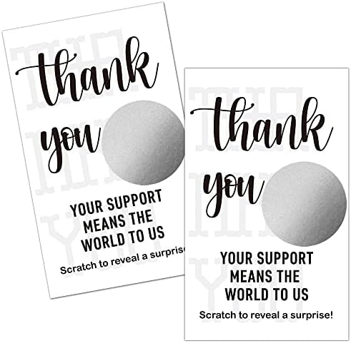 Haizct 50 Pack Thank You Scratch Off Cards for Events 1