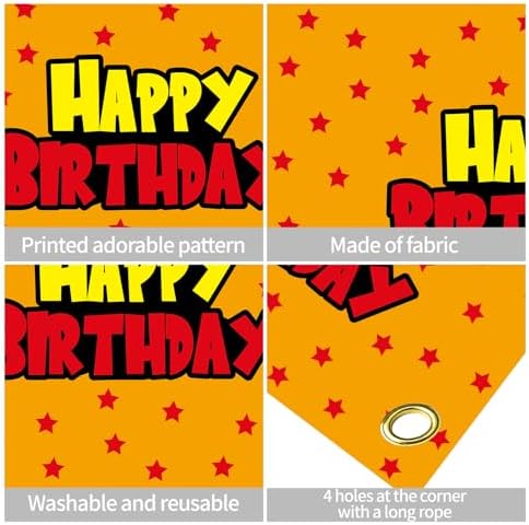 5x3ft Anime Birthday Party Decor Backdrop