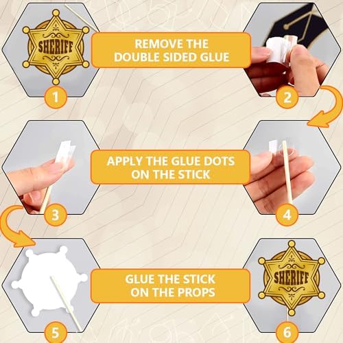 36Pcs Wild West Photo Booth Props for Party Decorations