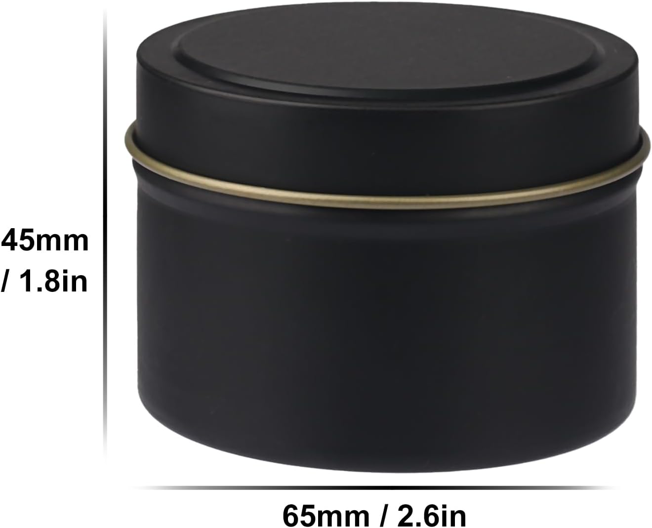 GENHAKON 48 Pack 4 oz Black Candle Tins
