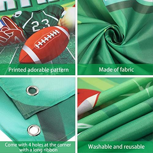 Football Backdrop Banner for Birthday Party Decorations