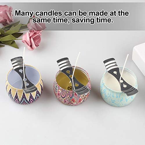 25pcs Metal Candle Wick Holder Silver Stainless Steel for Candle Making