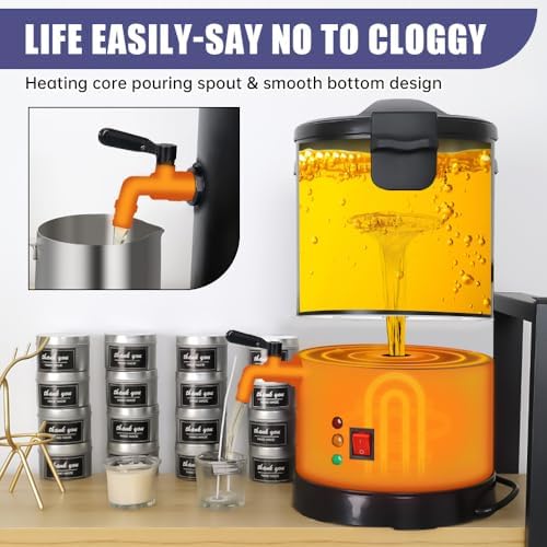 TOAUTO 10Lbs Candle Wax Melter with Pour Spout and Temperature Control
