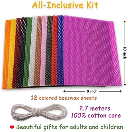 Tafuero Beeswax Candle Making Kit 12pcs Natural 10 x 8