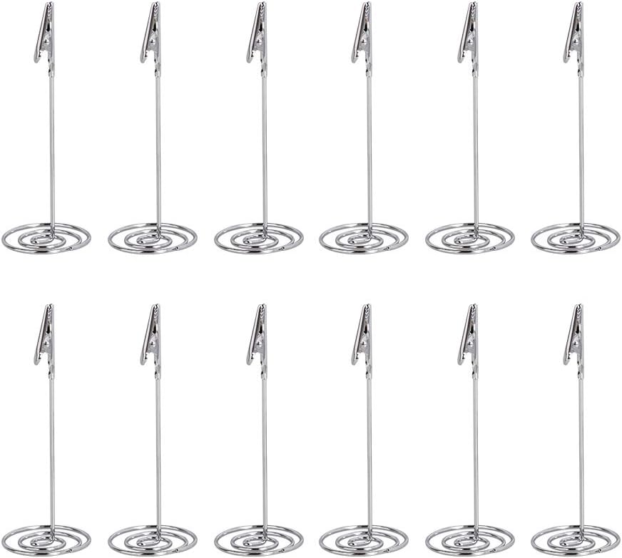 Artliving 12pcs Place Card Holder with Silver Base