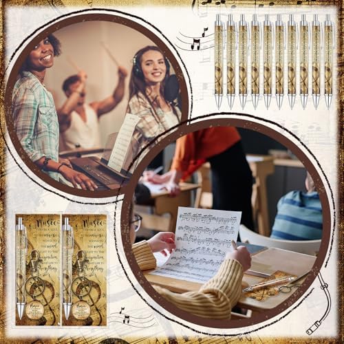 Spakon Music Themed Gift Set with Pens Keychains Bookmarks