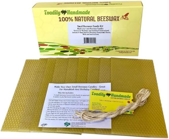 Toadily Handmade Beeswax Candle Kit - Natural