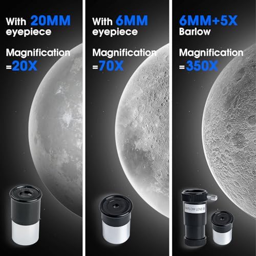 YUANZIMOO 70mm Telescope with Tripod and Carrying Bag Black
