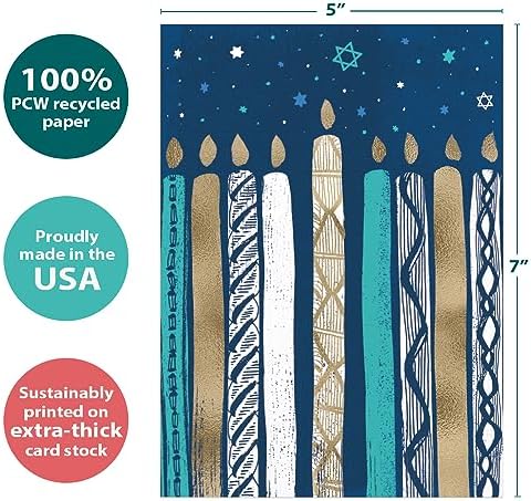 Tree-Free Greetings Hanukkah Card Set 2 Cards Envelopes