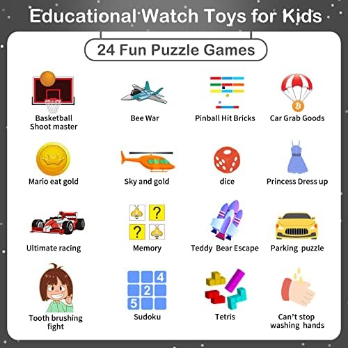 Phyulls Kids Smart Watch with 24 Puzzle Games