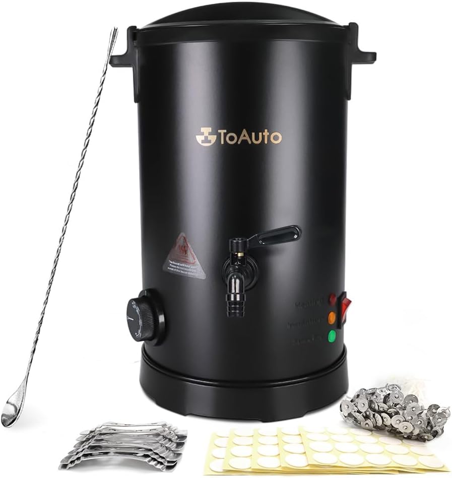 TOAUTO 10Lbs Candle Wax Melter with Pour Spout and Temperature Control