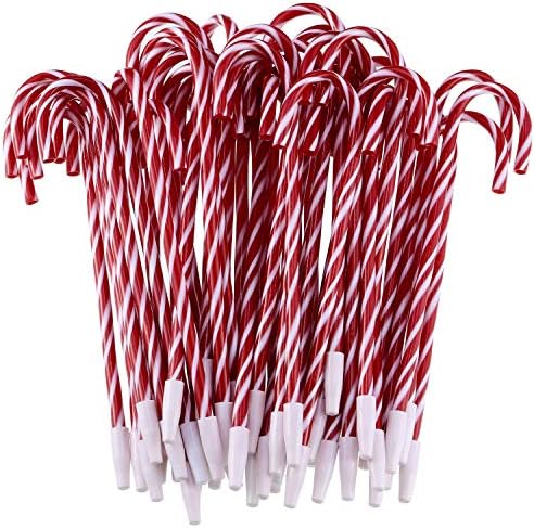 Outus 96 Piece Christmas Candy Cane Pens with Black Ink