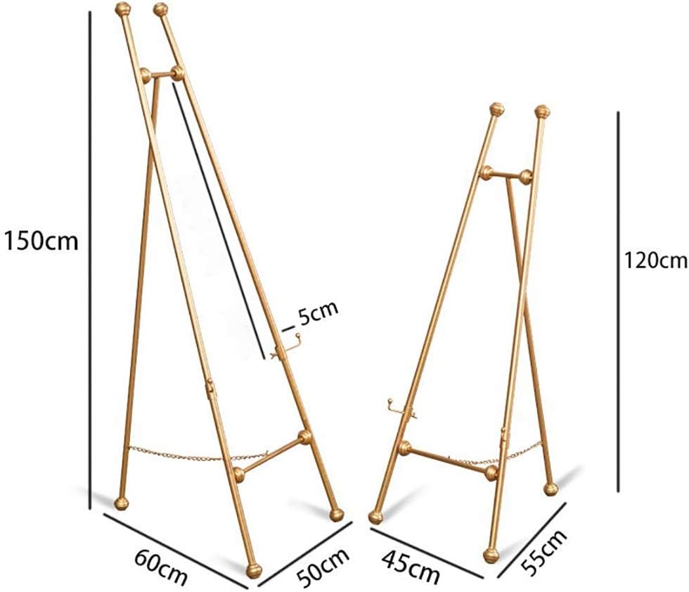 Red Large European Wrought Iron Painting Shelf Easel
