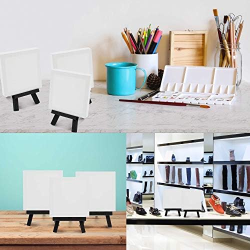 3 x 3 Stretched Canvas with 5 Mini Easel Kit 12 Pack