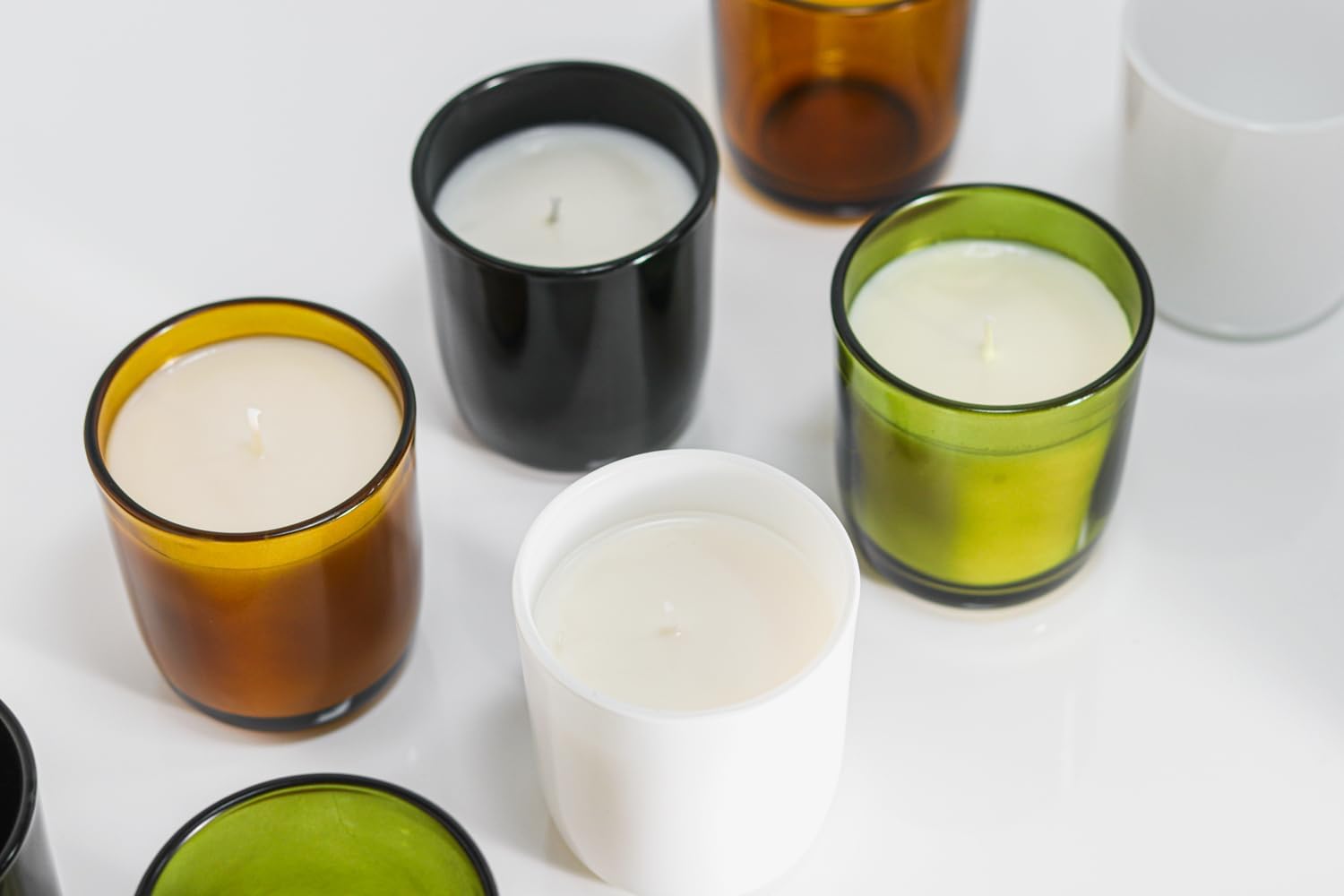 Aroparc 10oz White Candle Jars with Metal Lids - 12 Pack
