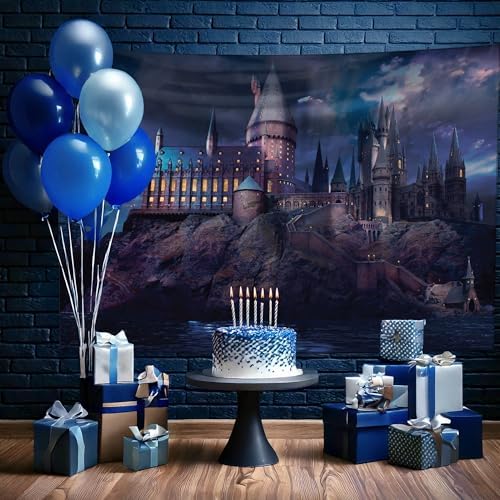 Conquest Journals Harry Potter Hogwarts Castle Night Backdrop Wall Banner