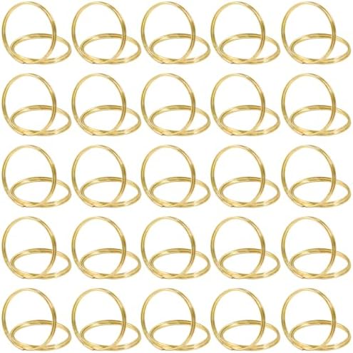 60 Pack Gold Place Card Holder Round Shape
