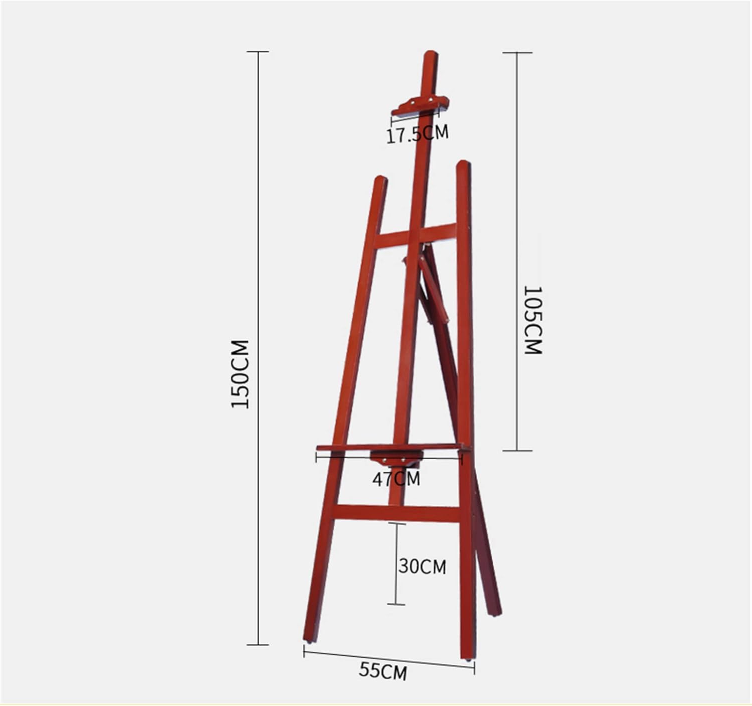 15M Wooden Folding Studio Easel - Adjustable for Art and Display