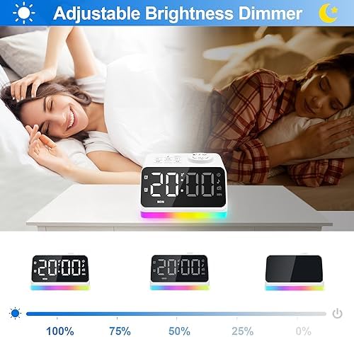 JALL Digital Alarm Clock with FM Radio and Night Light