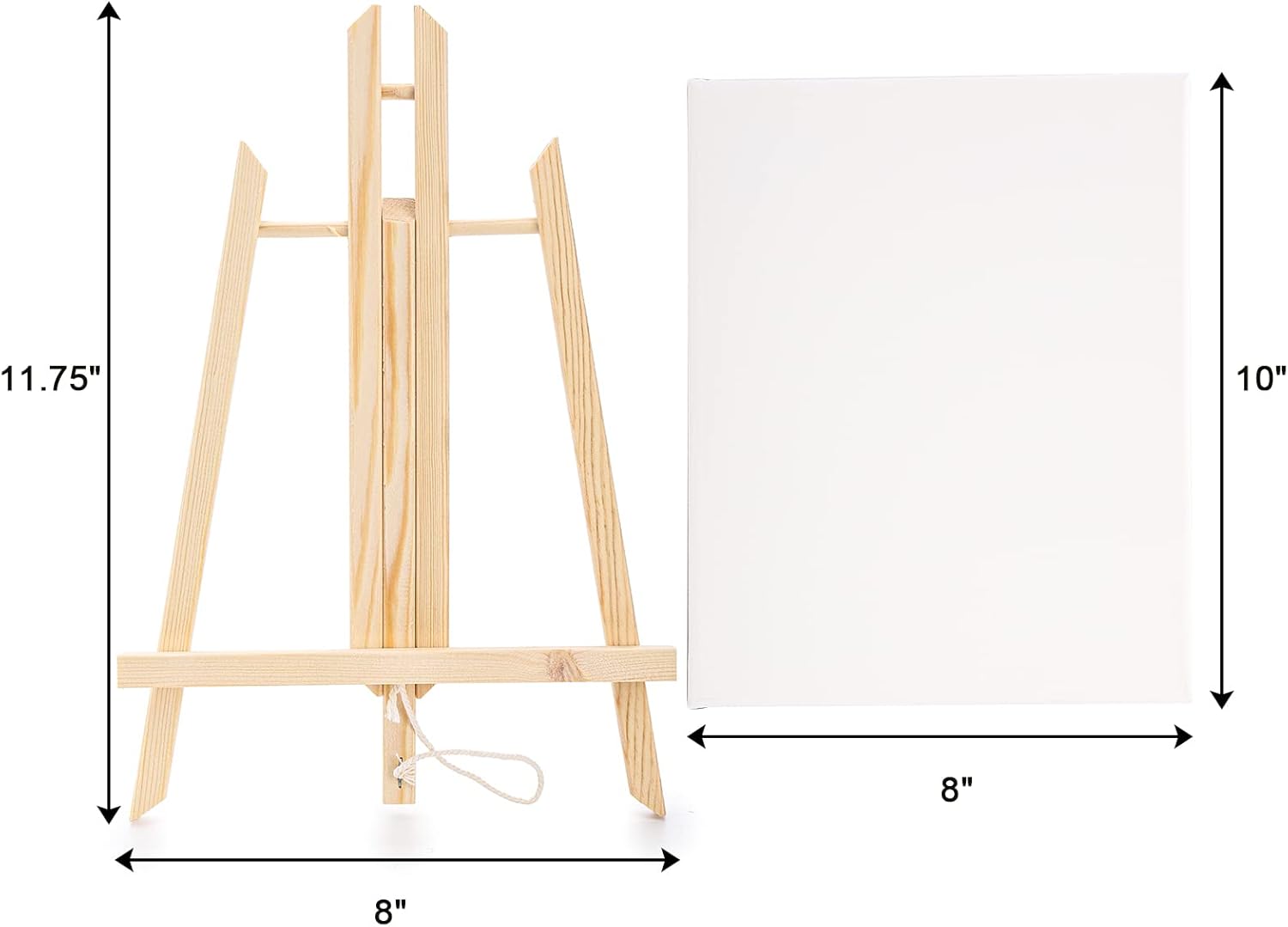 Tosnail 6 Pack 8x10 Inch Canvas and Easel Set