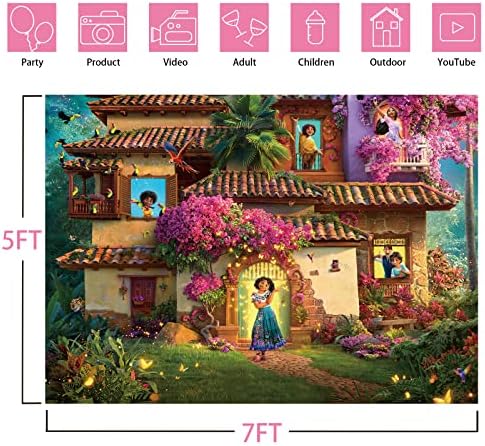 7x5FT Magic House Backdrop for Birthday Party Decor