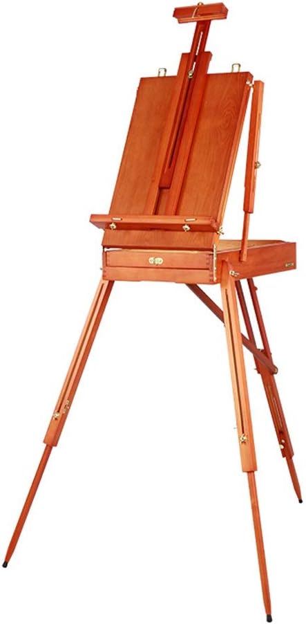 Beech Wood Canvas Display Stand with Foldable Drawer